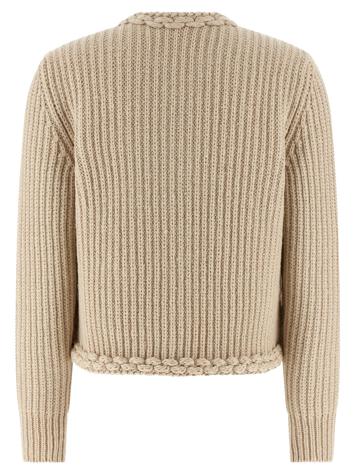 Moncler Padded Cardigan Sweaters and Cardigans - Beige | 1d66d51553f843d53c6786fbd914b0535f423df6