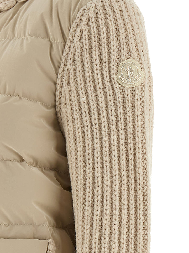 Moncler Padded Cardigan Sweaters and Cardigans - Beige | c9f70df963d379af8bdaecae1569349e375d09f9