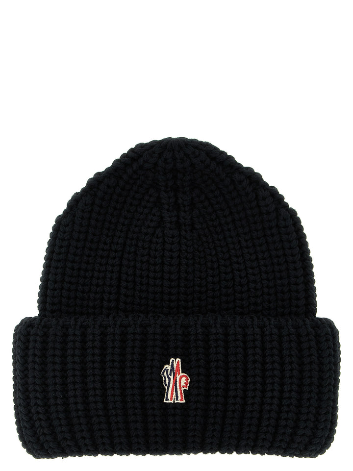 Moncler Grenoble Logo Patch Beanie Hats - Black | 5b0ab2c9bff3b23853235d89b57d0c2edf8bf8b0