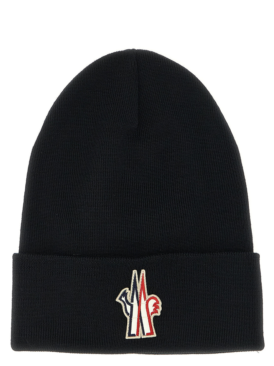Moncler Grenoble Logo Patch Beanie Hats - Black | ddedff6176b8f53152752c9142757573a27ba7b9