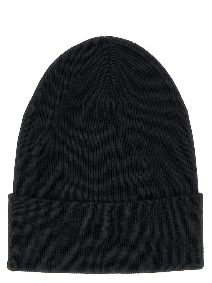 Moncler Grenoble Logo Patch Beanie Hats - Black | e02ea55cfc7fdc15b117a724cb20c3b5e0cc33cb