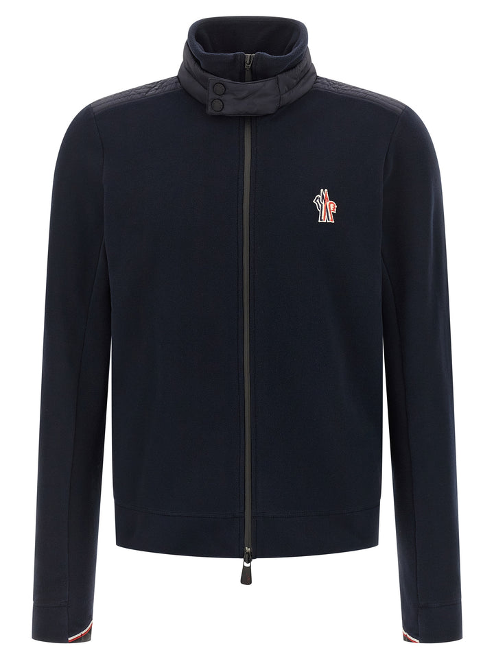 Moncler Grenoble Fleece Cardigan Sweaters and Cardigans - Blue | 99ace445868f1968c540794f5bcc0f14c4a9a5b7