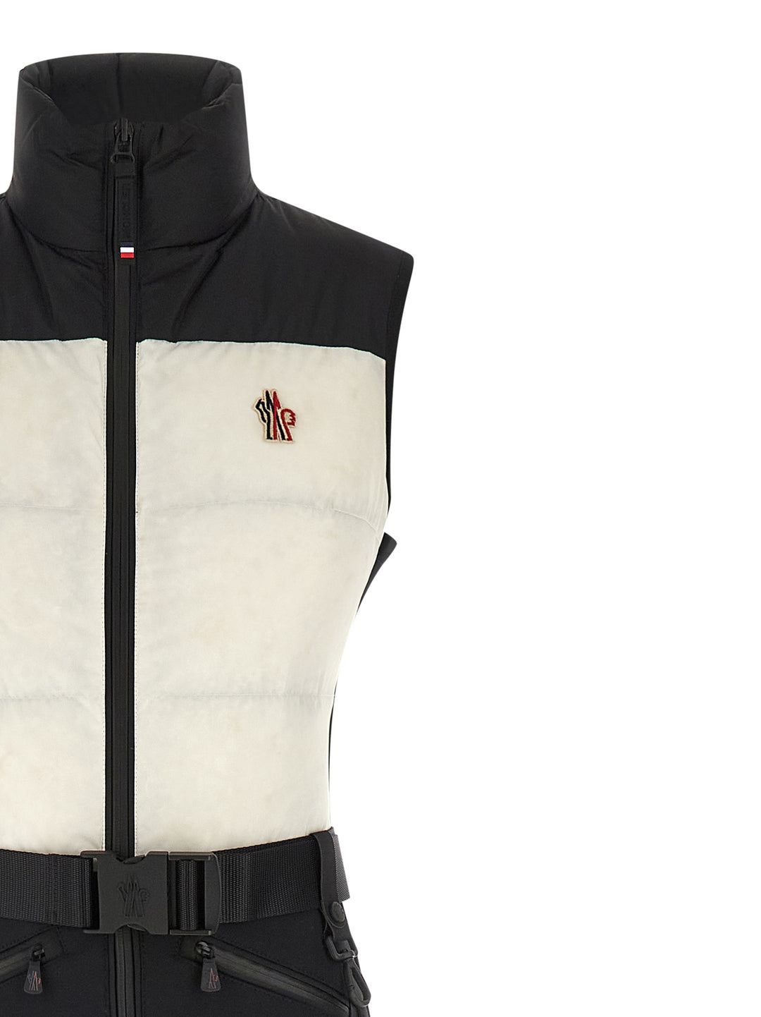 Moncler Grenoble Sleeveless Ski Suit Jewelry - White/Black | b6d7f5eccc01804a70451356143d2a773cceaadb