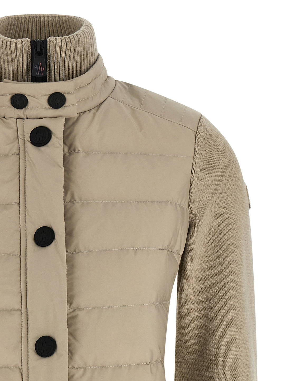 Moncler Grenoble Padded Cardigan Sweaters and Cardigans - Beige | f4254c1f735ba37e363ee7d65ba9e56f97b38572