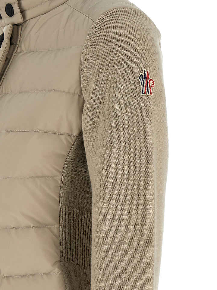 Moncler Grenoble Padded Cardigan Sweaters and Cardigans - Beige | 3651e744f1e26046496f338d3d53266afb8a100d