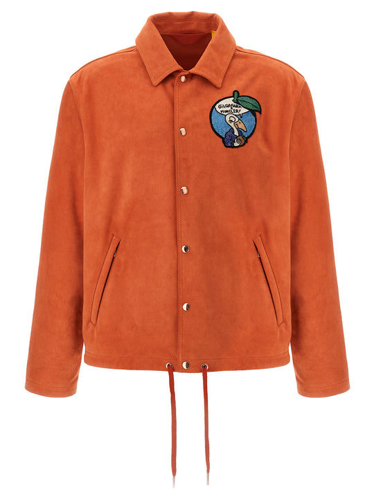 Navel Puffer Jackets Orange