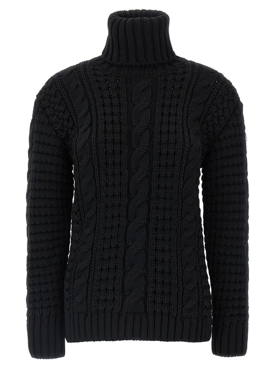 Moncler X Edward Enninful Tricot Turtleneck Sweater Sweaters And Cardigans Black