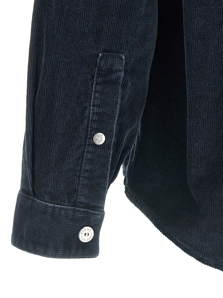 Stone Island Corduroy Shirt Shirt and Blouse - Blue | 2f2abb802ffb199285d50a699c508cf968d53975