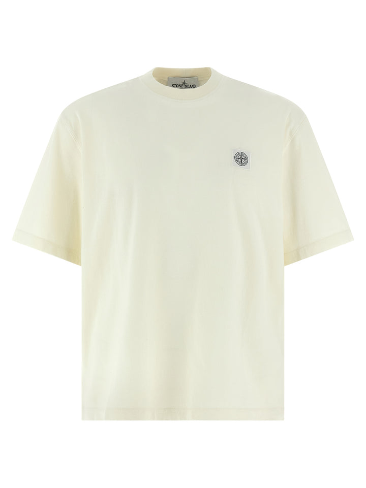 Stone Island Logo Patch T-shirt - Beige | 23a7c87b9bc594569e0f3a3844898ee2e8d53d94