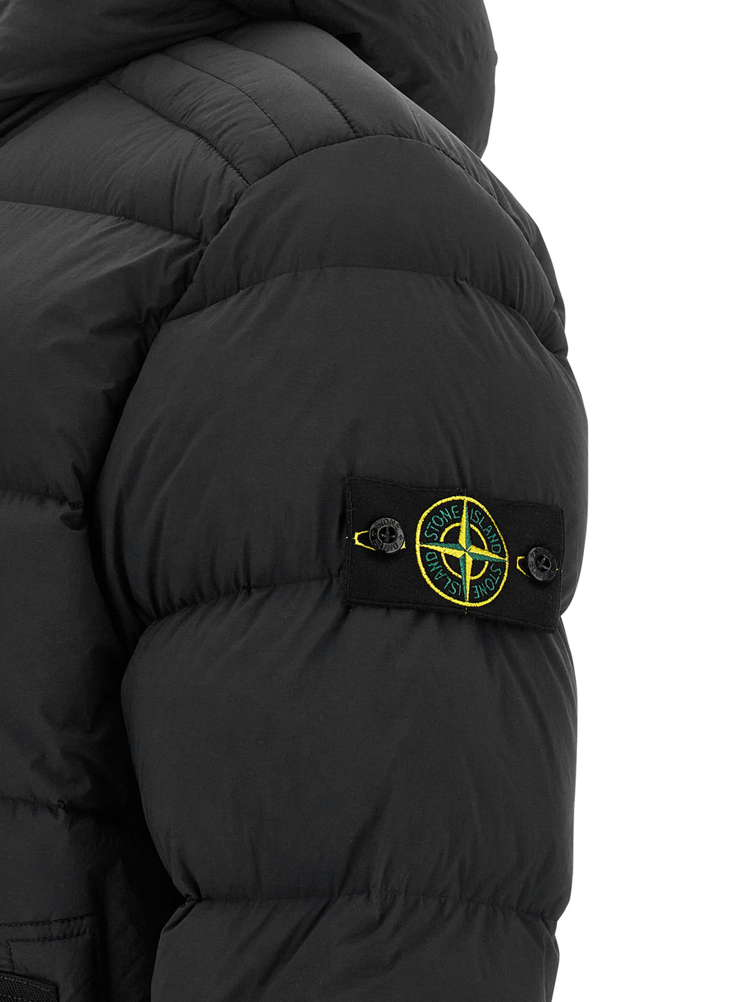 Stone Island 4100040 Seamless Tunnel Nylon Down-Tc Puffer Jackets - Black | 0312aa6d566f6990cca0dbff0bc78e57e6135619