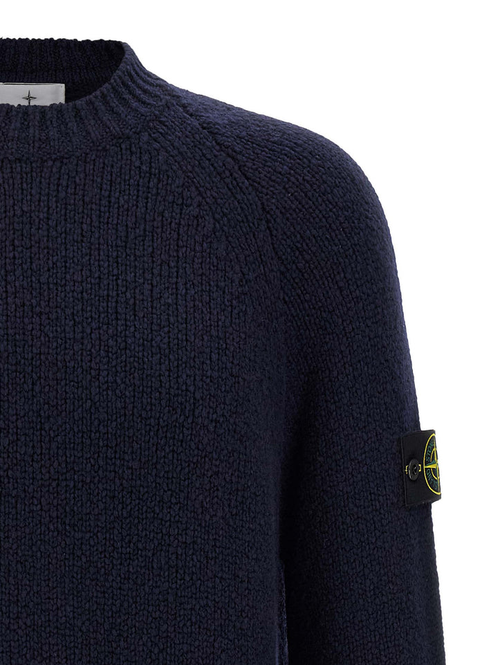Stone Island Bouclé Sweater Sweaters and Cardigans - Blue | aa0ed1cacc5daa4cb2c616da386cda8dcff324e7