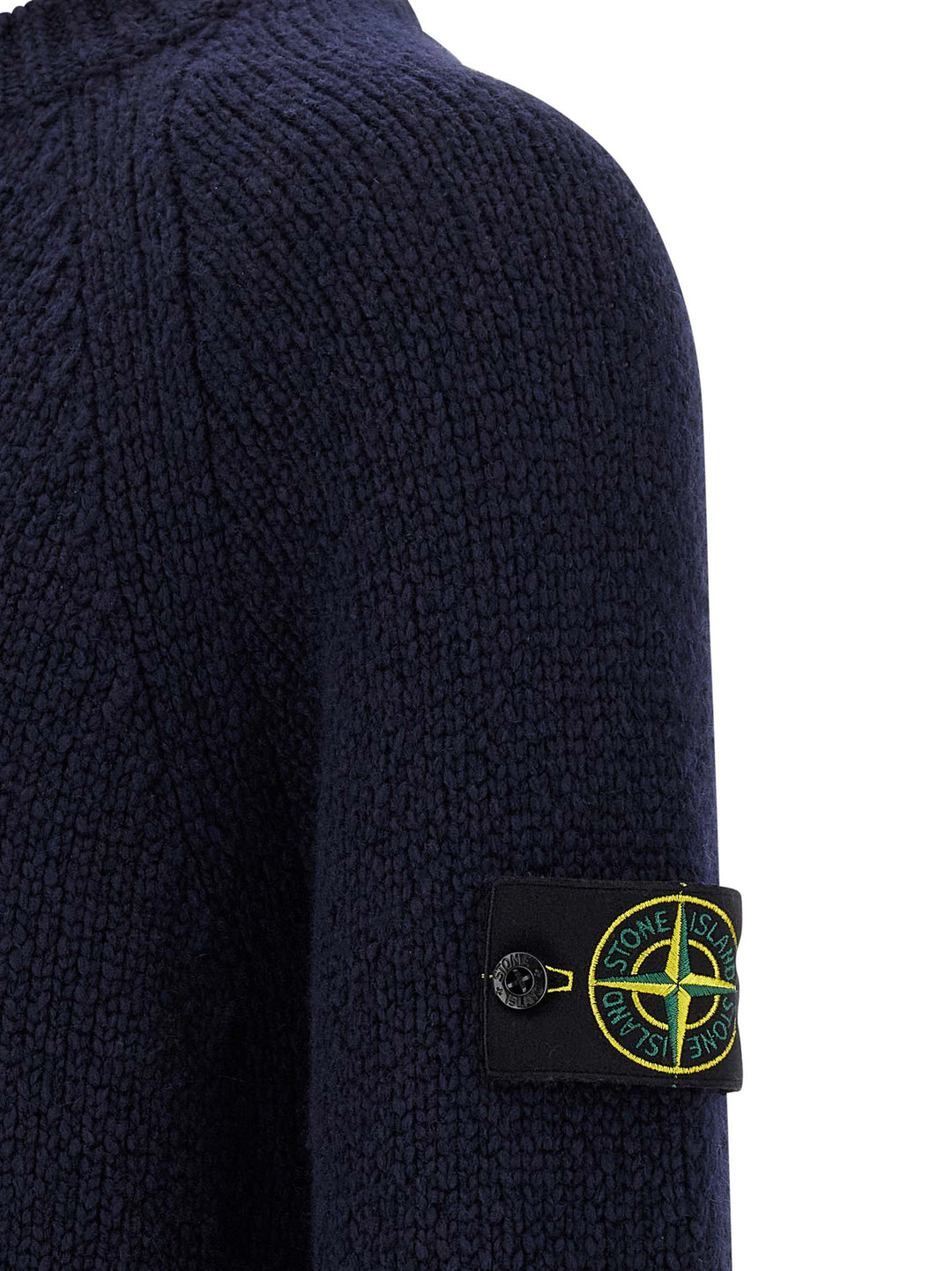 Stone Island Bouclé Sweater Sweaters and Cardigans - Blue | 4d062cfe5787d907f08d622d655729fef738e86d
