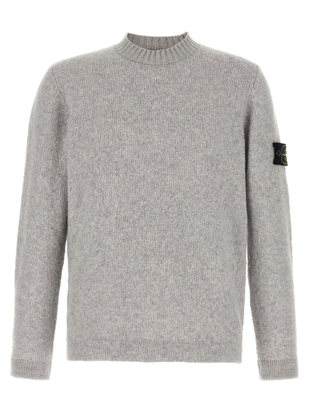 Stone Island Bouclé Wool Sweater Sweaters and Cardigans - Gray | 66708569a372ba7640d710b8c7aa044fbf2d9042