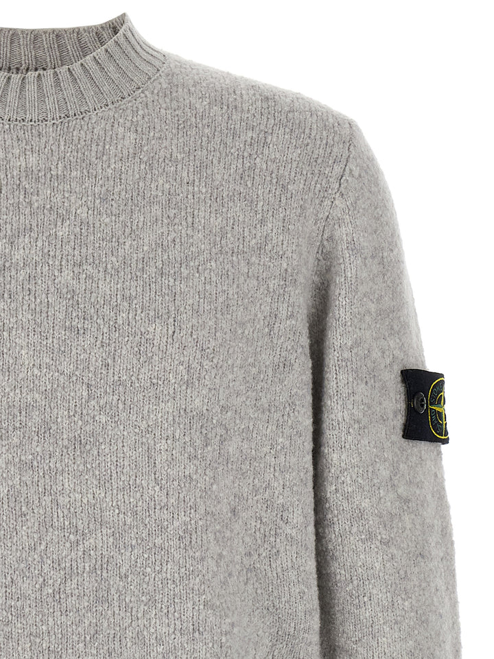 Stone Island Bouclé Wool Sweater Sweaters and Cardigans - Gray | 5c2aa3b9f3cf34faa07d95b6c7bdacc266512dac