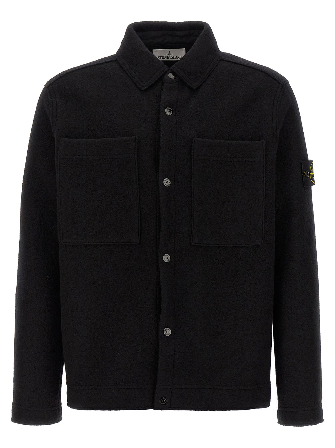 Stone Island Pannolenci Overshirt Shirt and Blouse - Black | 607745826c1c0ba63abd2874e47c32f8ac535a62