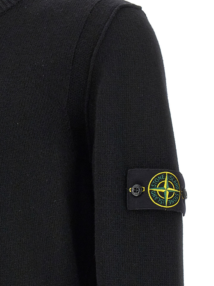 Stone Island Logo Badge Sweater Sweaters and Cardigans - Black | e3ea9fa0ef01a64b981fd9d77ff3d2aedfb1d379