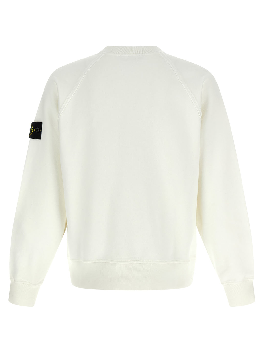 Stone Island Logo Badge Sweatshirt - White | ddf820d61c1a1750123dc994d4d6ec1df993cd94