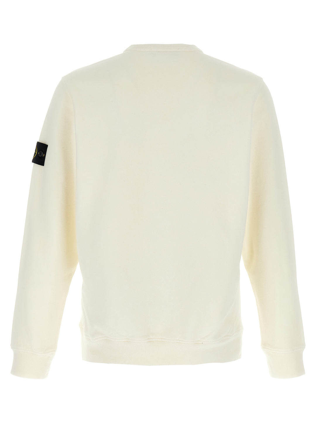Stone Island Logo Badge Cotton Sweatshirt - White | 258c4dcccb3f75fa0cc5fa6618825adf570a9ce4