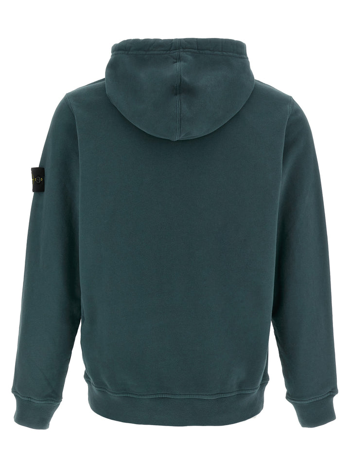 Stone Island Logo Badge Hoodie Sweatshirt - Green | c90e98e876fe0c29d0ead75ee97fb84ddefc6f36