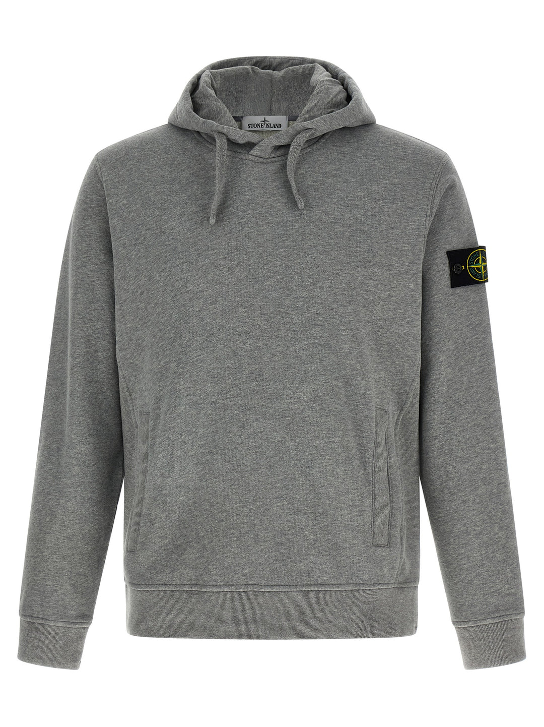 Stone Island Logo Badge Hoodie Sweatshirt - Gray | bb0a302ae9f5ed2546bdbeac650f42382b1238e0