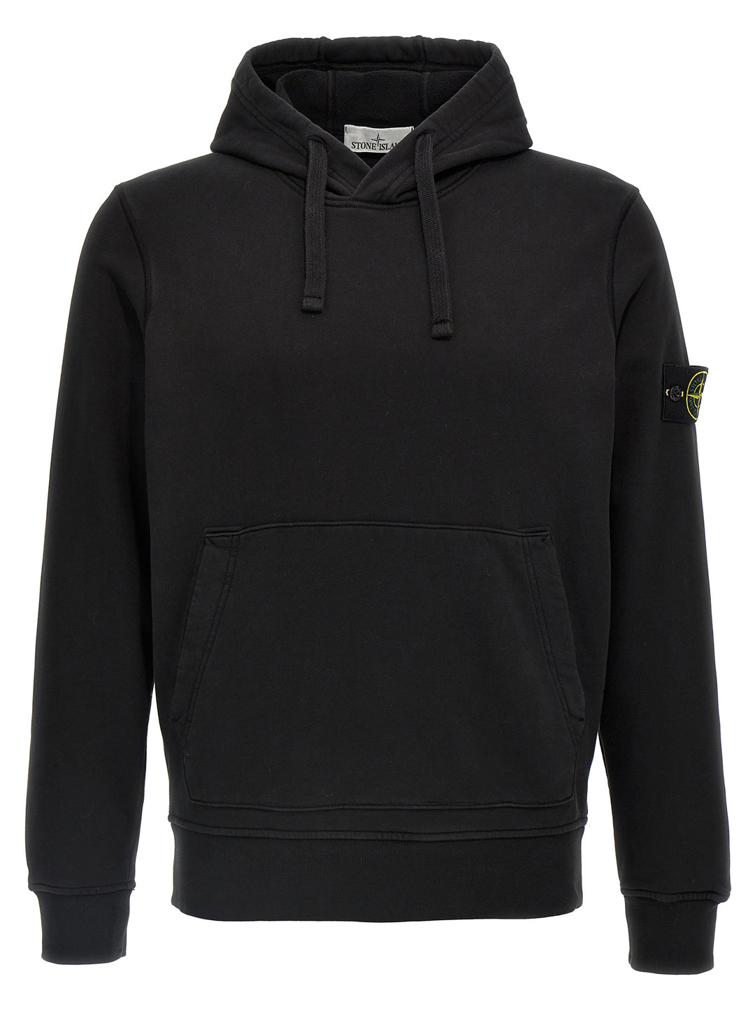 Stone Island Logo Badge Hoodie Sweatshirt - Black | abcec0c1a120bfc31b1383d09558b6ce771754d4