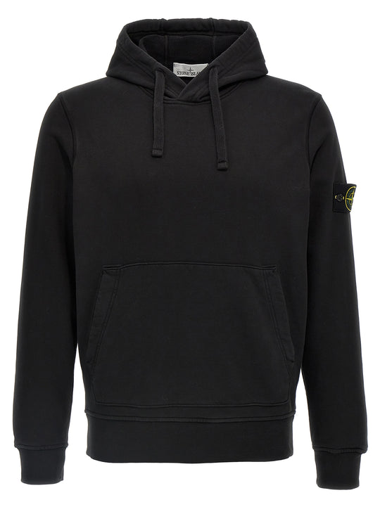 Logo Badge Hoodie Sweatshirt Black