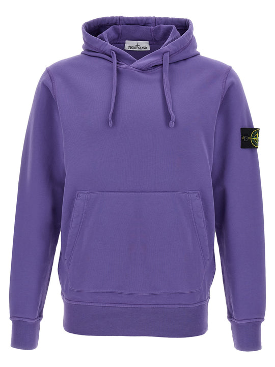 Logo Badge Hoodie Sweatshirt Purple