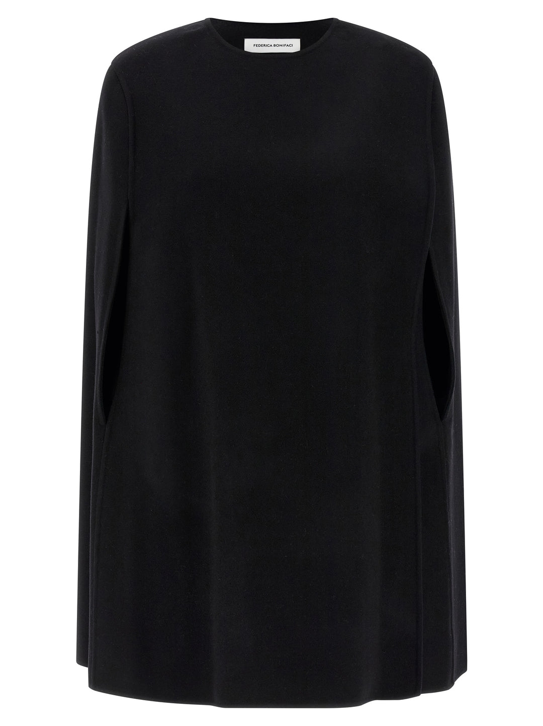Federica Bonifaci Wrap Cape Capes - Black | 916bf22460f942dd88409825215d2950f5abf17c