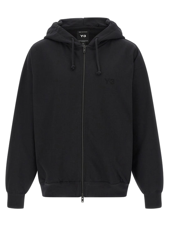 Y-3 Brushed Terry Zip Sweatshirt Black