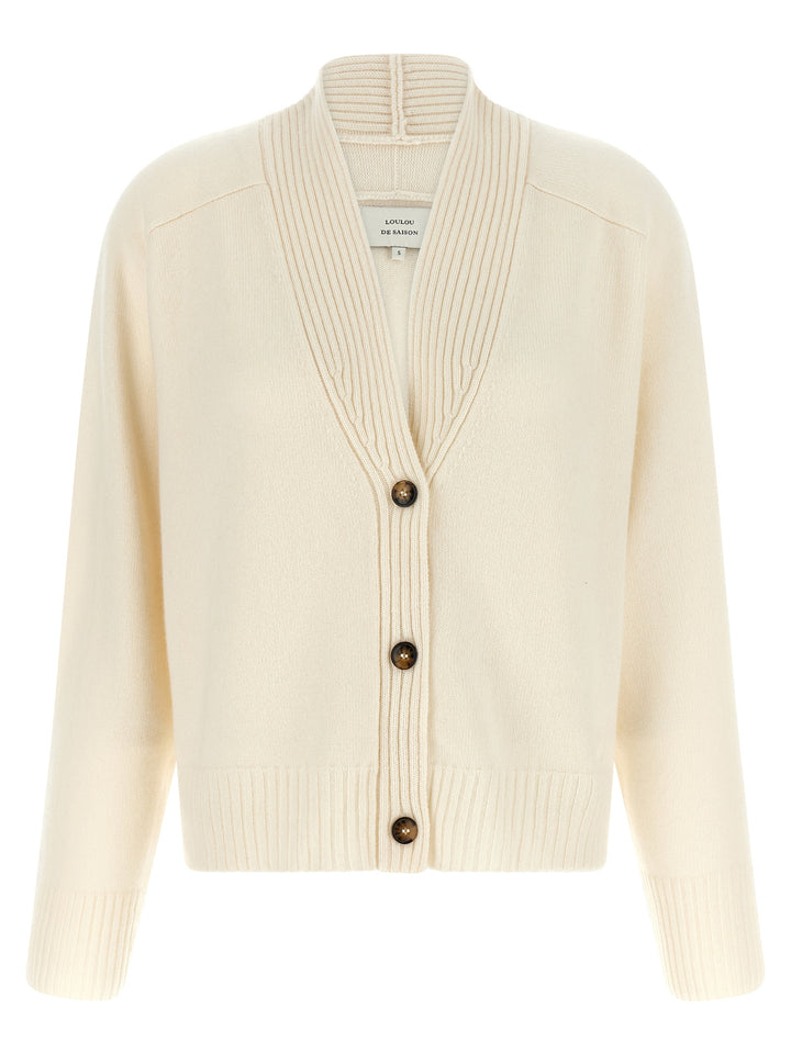 Loulou De Saison Kaia Sweaters and Cardigans - White | 4aeb38ef8d4219b7e9788ad8064a523cf864e79b