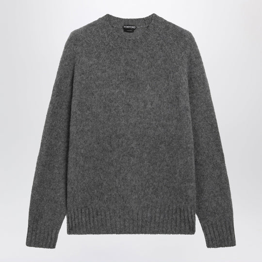 Cashmere Crew-Neck Sweater In Light Charcoal