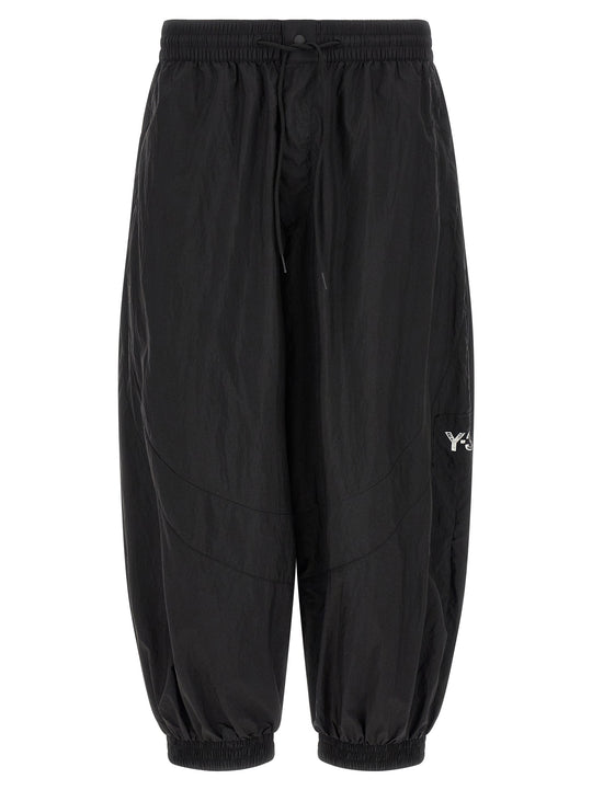 Rough-Edged Joggers Pants Black