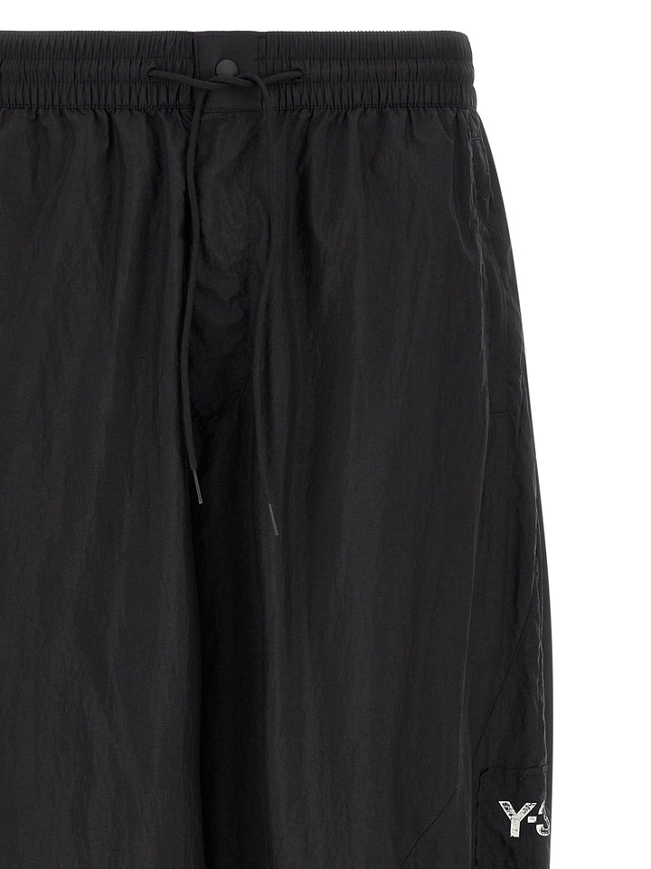 Y-3 Rough-Edged Joggers Pants - Black | f226a503fa2cca6e10aff0273d168504963717ea
