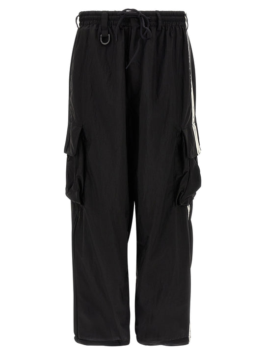 Nylon Wired 3-Stripes Pants Black