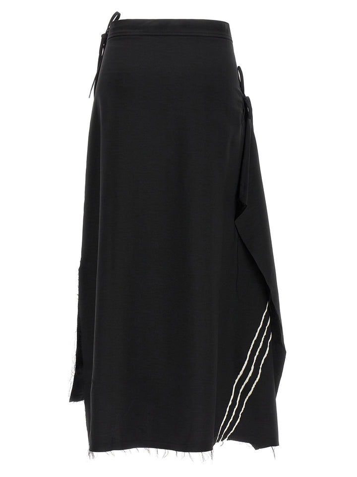 Y-3 Y-3 Sport Uniform Raw Cut 3-Stripes Skirts - Black | 60016cb255d9fe604156e24b1b01923bf3556aa4