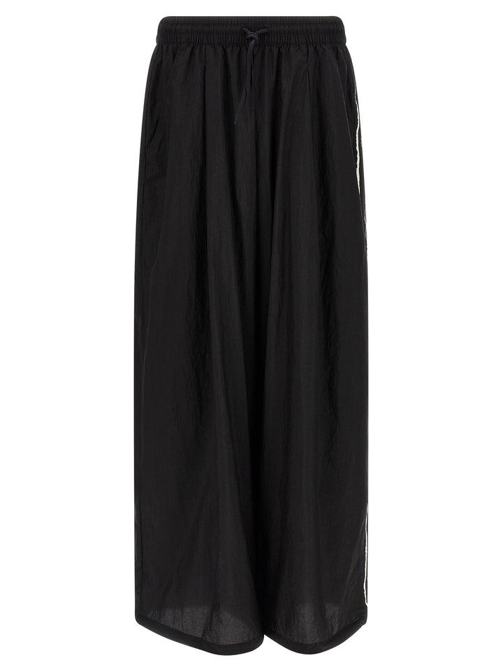 Y-3 Y-3 Raw Edge 3 Stripe Wide Pants - Black | e7e6589c6733f7d6aa1e0e7f69b66dc62acef5c6