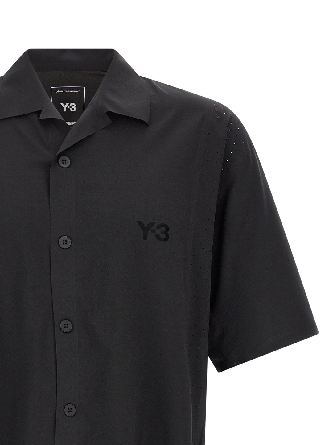 Y-3 Vinyl Logo Shirt Shirt and Blouse - Black | 0b095afcdcc73558a73176e272981660af890569