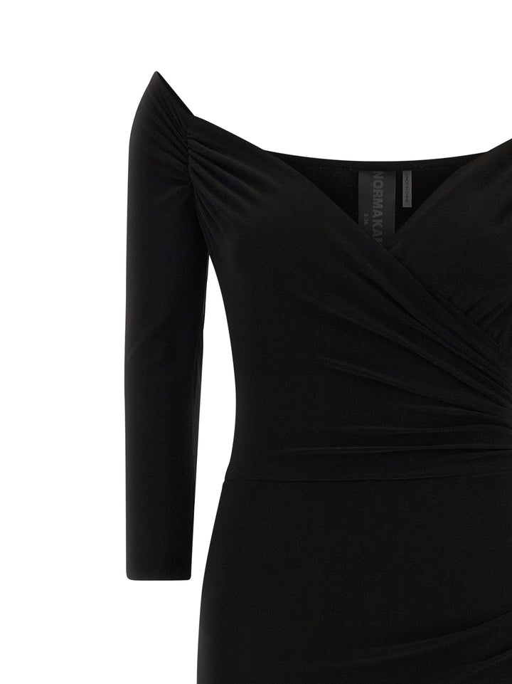 Norma Kamali Heart-Shaped Neckline Bodysuit Dresses - Black | 0a68cec65623c58635a208e67faa0801816069d4