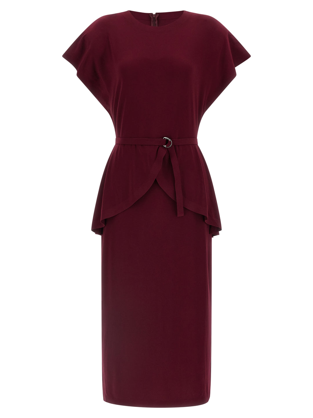 Norma Kamali Peplum Dress Dresses - Bordeaux | 07c006a0ad2e9ef560a56276d5ee89631e05ea56