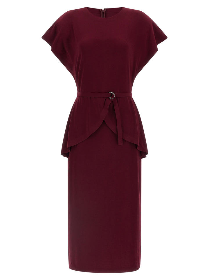 Norma Kamali Peplum Dress Dresses - Bordeaux | 07c006a0ad2e9ef560a56276d5ee89631e05ea56