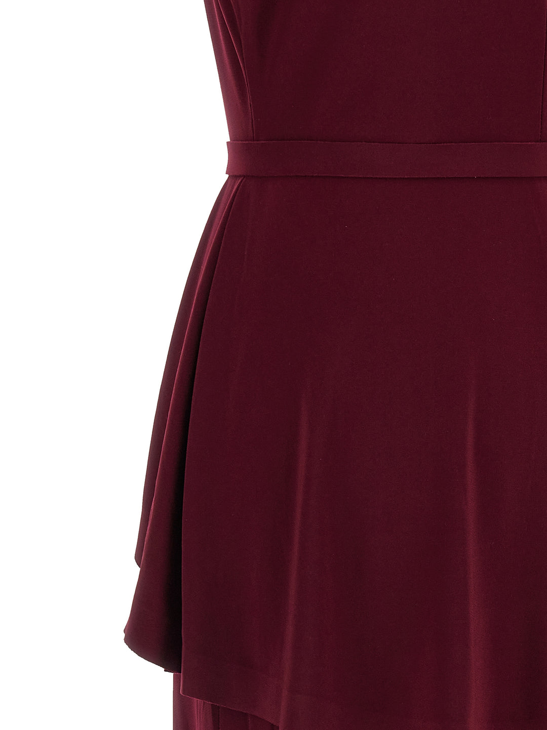 Norma Kamali Peplum Dress Dresses - Bordeaux | 931bd334ce2ea0d446eaf5c7645bacd8a916430f