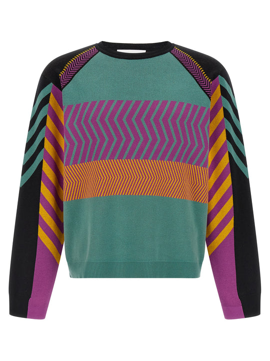 Gizi Panelled Sweaters And Cardigans Multicolor