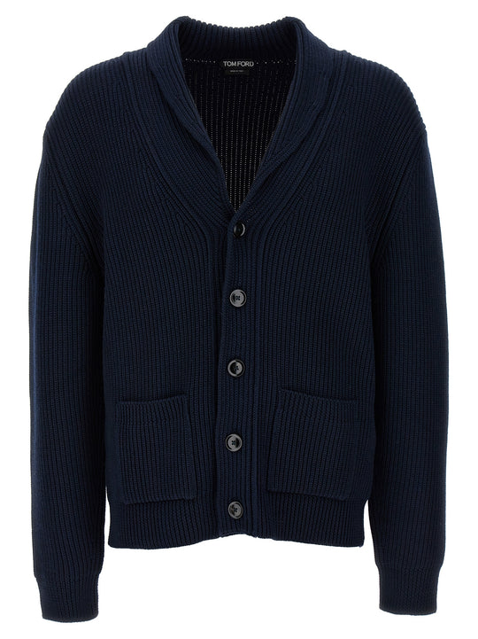 Silk Cardigan Sweaters And Cardigans Blue