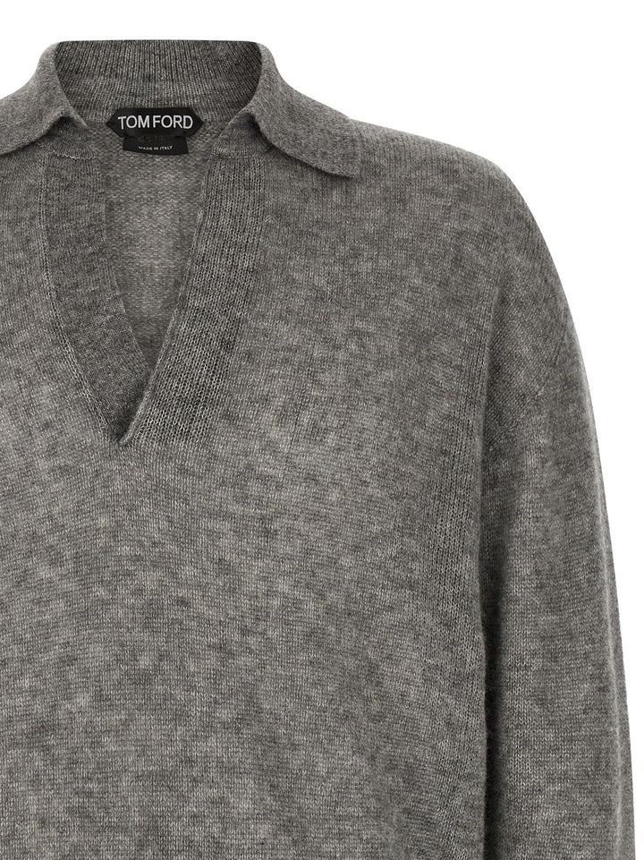 Tom Ford Cashmere And Silk Polo Shirt Sweaters and Cardigans - Gray | dc01c90b7c3c94c1208a868f5f699ddc5621bb79