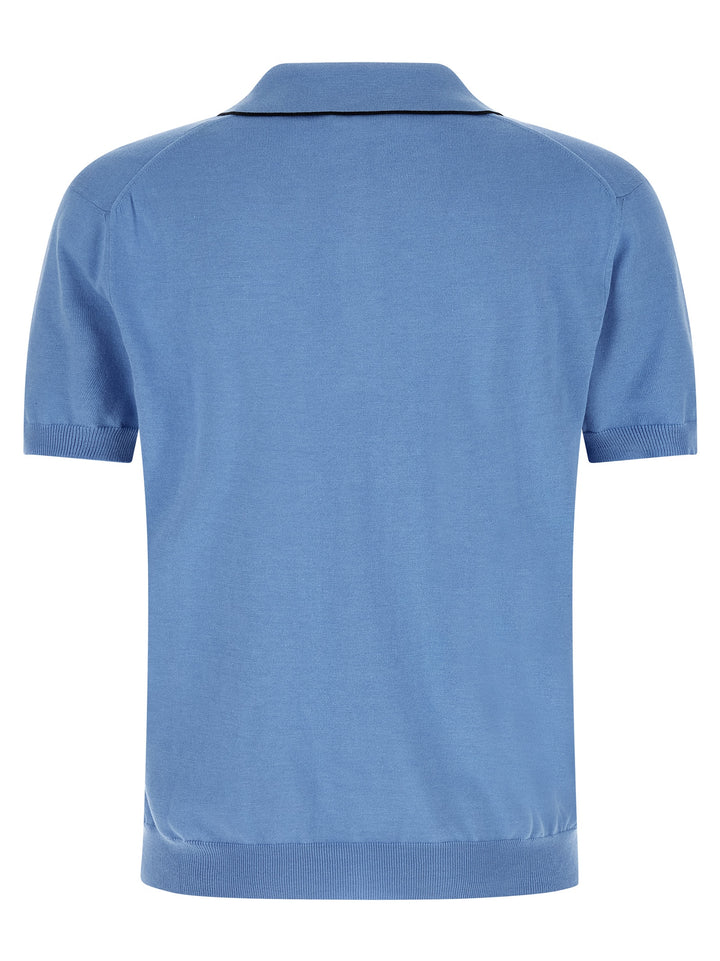 Tom Ford Cotton And Silk  Shirt Polo - Light Blue | cdcb3590cefcab294747f7ca5af7336991f10e6d