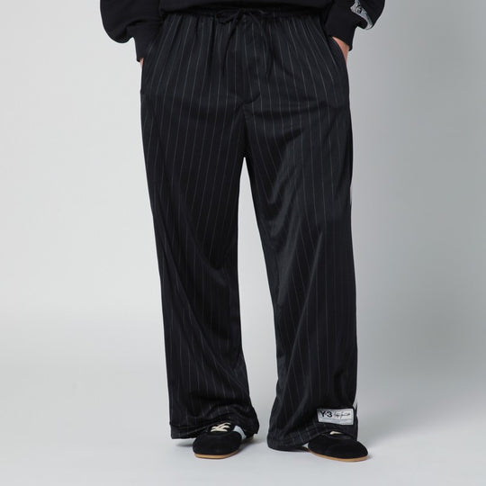 Black Pinstripe Jogging Trousers