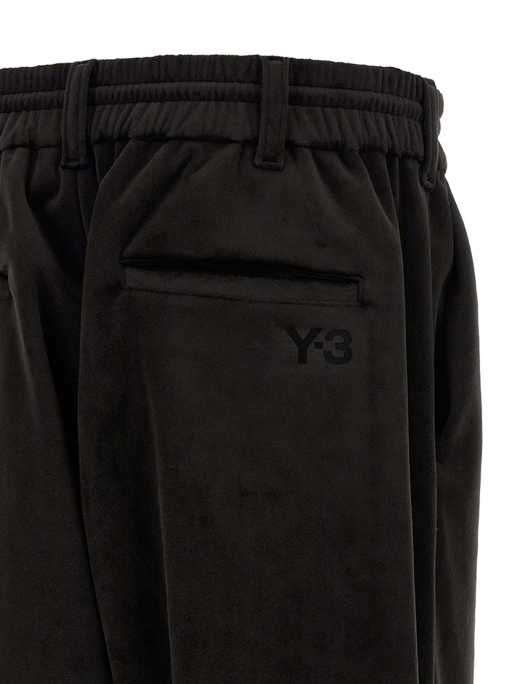 Y-3 Velvet Effect Joggers Pants - Black | e14bccca9f67eaab0894ccab9861f4f1d6283db2