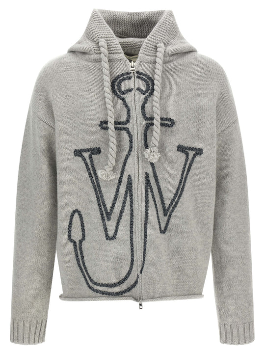 Anchor Embroidery Sweatshirt Gray