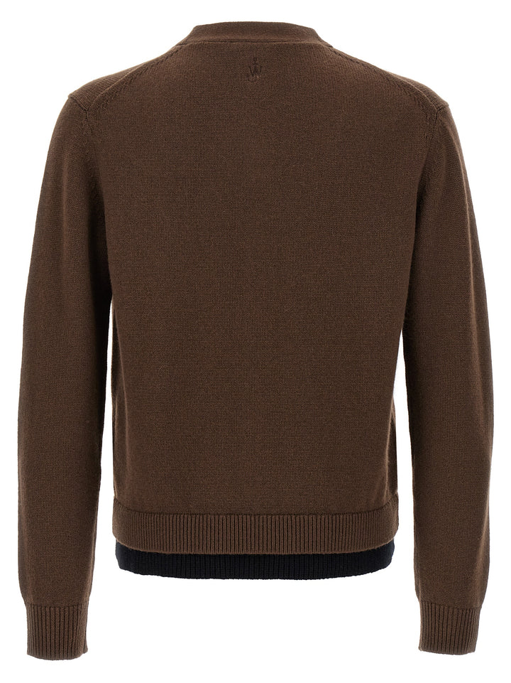J.W. Anderson Contrast Layered Sweaters and Cardigans - Brown | e28fe694b2eefd8caa2a99b40d18b08665ebdff3