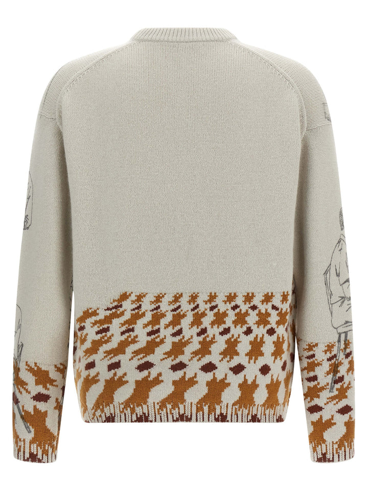 J.W. Anderson Jacquard Pattern Sweater Sweaters and Cardigans - Gray | d96641b6dfac61bb6e2a201bab7c0d27a644bc18